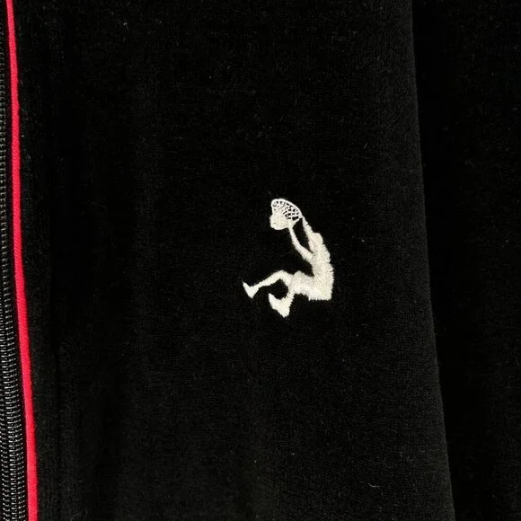 Nike Shaq Shaquille O’Neil Velour Track Jacket Size XL Dunk Black Red NBA Sports - Picture 3 of 7